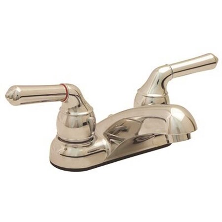 Proplus 4 Centerset 2-Handle Bathroom Faucet W/ Pop-Up Assembly in Brushed Nickel 350135
